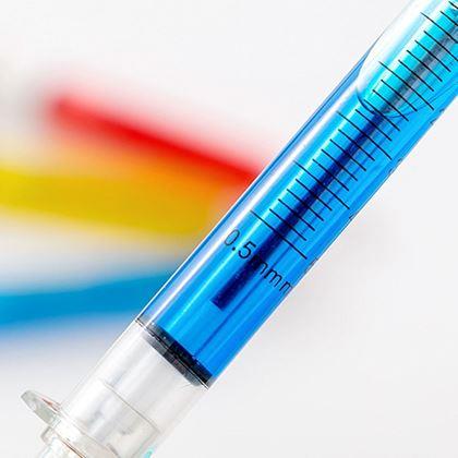 Obrazek z Długopis - strzykawka – niebieska