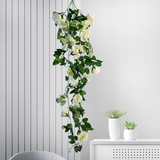 Obrazek z Sztuczny kwiat wiszący - biały