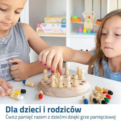 Obraz Gra pamięciowa dla dzieci - drewniane szachy