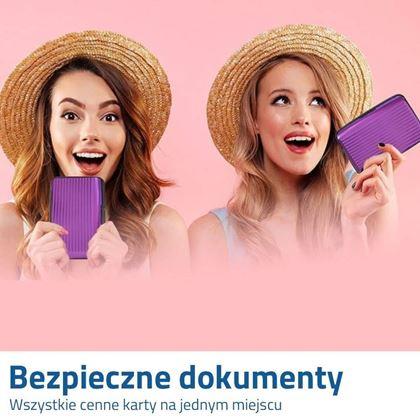 Obrazek z Praktyczne etui na dokumenty - fioletowe