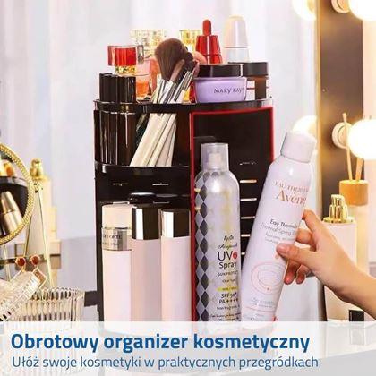 Obrazek z Obrotowy organizer na kosmetyki - czarny