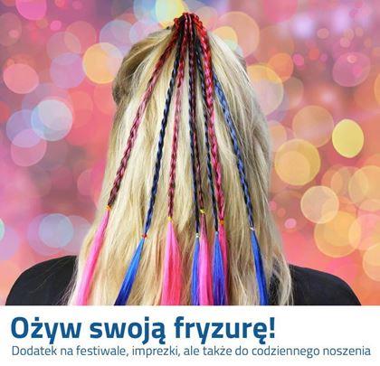 Obrazek z Gumka z warkoczykami - różowa