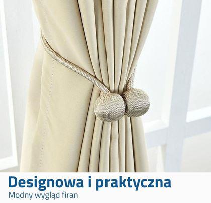 Obrazek z Magnetyczna klamra do zasłon - beżowa