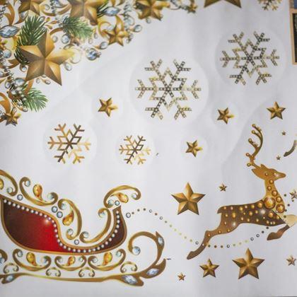 Obrazek z Świąteczne naklejki na okna - złote ozdoby
