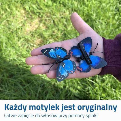 Obrazek z Spinki do włosów motyle 10 szt. - niebieskie