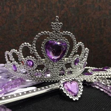 Obrazek z Zestaw dodatków dla księżniczki 6 szt - fioletowy