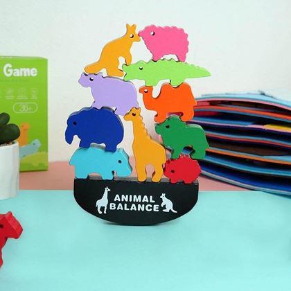 Obrazek z Gra balansująca drewniane zwierzęta