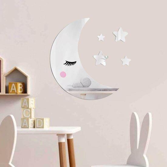 Obrazek z Lustro do pokoju dziecięcego - księżyc