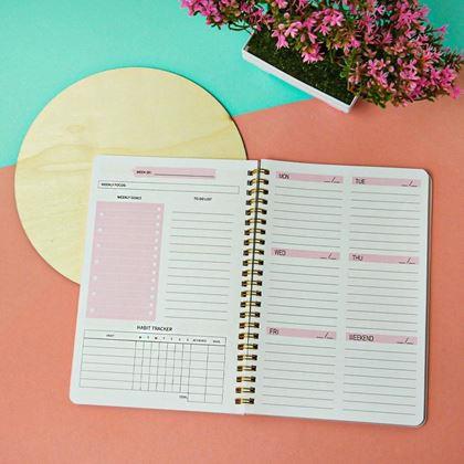Obrazek z Niedatowany kalendarz motywacyjny - różowy