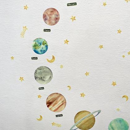 Obrazek z Naklejki samoprzylepne na ścianę - świecące planety