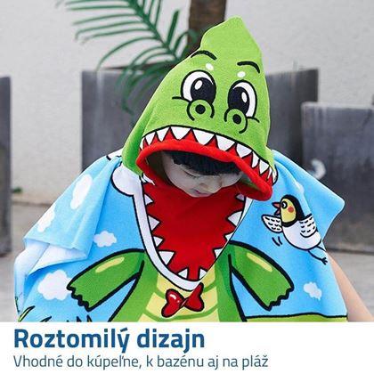 Obrazek z Dziecięcy ręcznik kąpielowy poncho - krokodyl