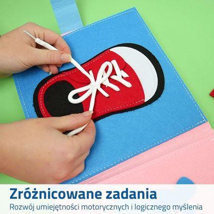 Obrazek z Tekstylna książka edukacyjna