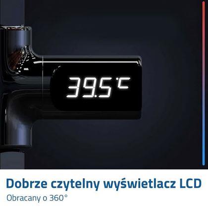 Obrazek z Termometr prysznicowy z wyświetlaczem LCD