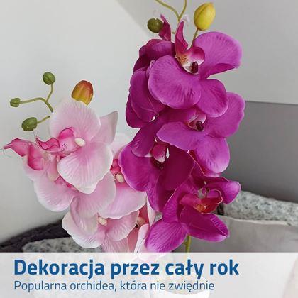 Obrazek z Sztuczne kwiaty orchidea - fioletowa