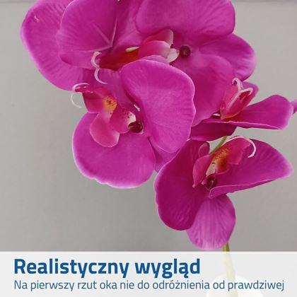 Obrazek z Sztuczne kwiaty orchidea - fioletowa