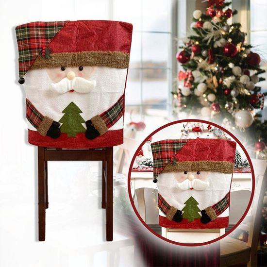 Obrazek z Świąteczny pokrowiec na krzesło - Święty Mikołaj