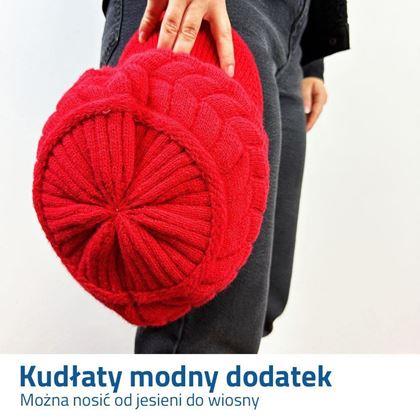 Obrazek z Beret dziany - czerwony