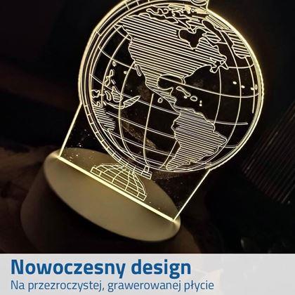 Obrazek z Dekoracyjna lampa 3D - globus