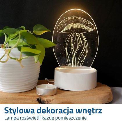 Obrazek z Dekoracyjna lampa 3D - meduza