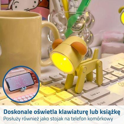 Obrazek z Mini lampka w kształcie psa - różowa