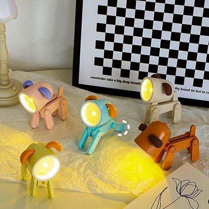 Obrazek z Mini lampka w kształcie psa - różowa