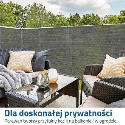 Obrazek z Zasłona balkonowa 500x90 cm - szara