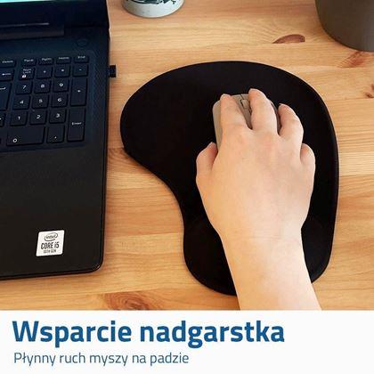 Obrazek z Ergonomiczna podkładka pod mysz - czarna