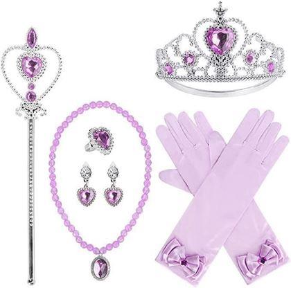 Obrazek z Zestaw dodatków dla księżniczki 6 szt - fioletowy