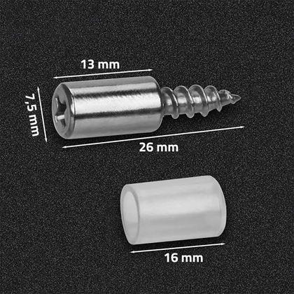 Obrazek z Wsporniki półek z wkrętem 8 szt