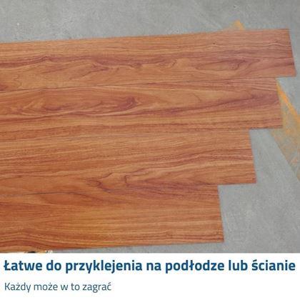 Obrazek z Samoprzylepna podłoga z PVC - ciemny dąb