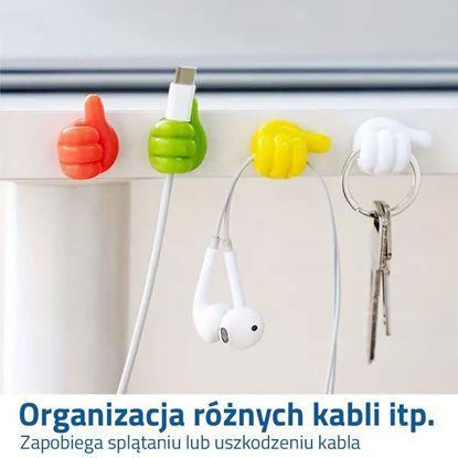 Obraz Uchwyt na kabel kciuk w górę 10 szt