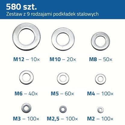 Obraz Zestaw podkładek stalowych 580 szt.