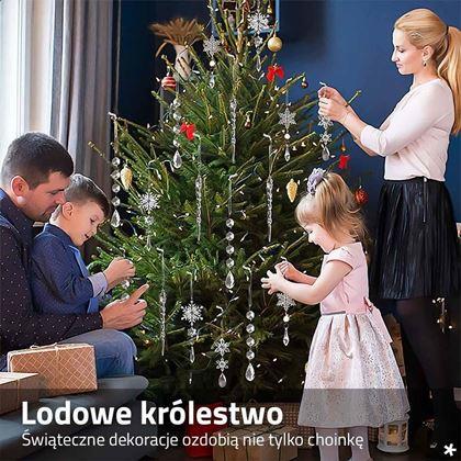 Obrazek z Ozdoby choinkowe 5 szt. - lodowe ornamenty