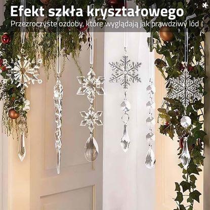 Obraz Ozdoby choinkowe 5 szt. - lodowe ornamenty