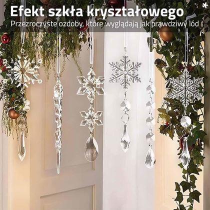 Obrazek z Ozdoby choinkowe 5 szt. - lodowe ornamenty