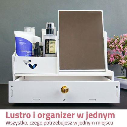 Obrazek z Organizer na kosmetyki z lusterkiem