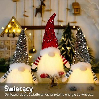 Obrazek z Świecący świąteczny elf - szary