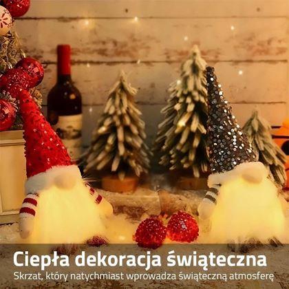 Obrazek z Świecący świąteczny elf - szary