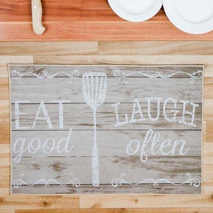 Obrazek z Uniwersalna mata 90x60 cm - Eat Good, Laugh Often