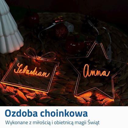 Obrazek z Ozdoba choinkowa do personalizacji - gwiazda