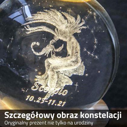 Obrazek z Świecąca kula LED znak zodiaku - Skorpion