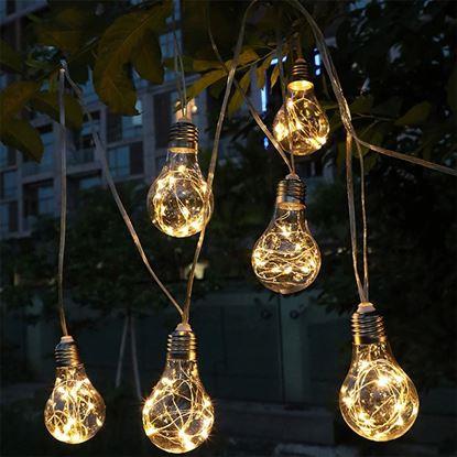 Obraz Łańcuch świetlny na energię słoneczną - żarówki
